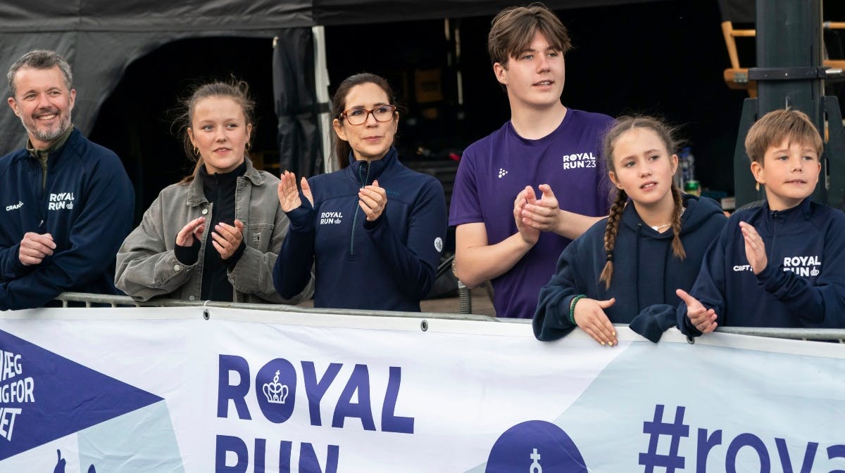 Kong Frederik, prinsesse Isabella, dronning Mary, kronprins Christian, prinsesse Josephine og prins Vincent. 