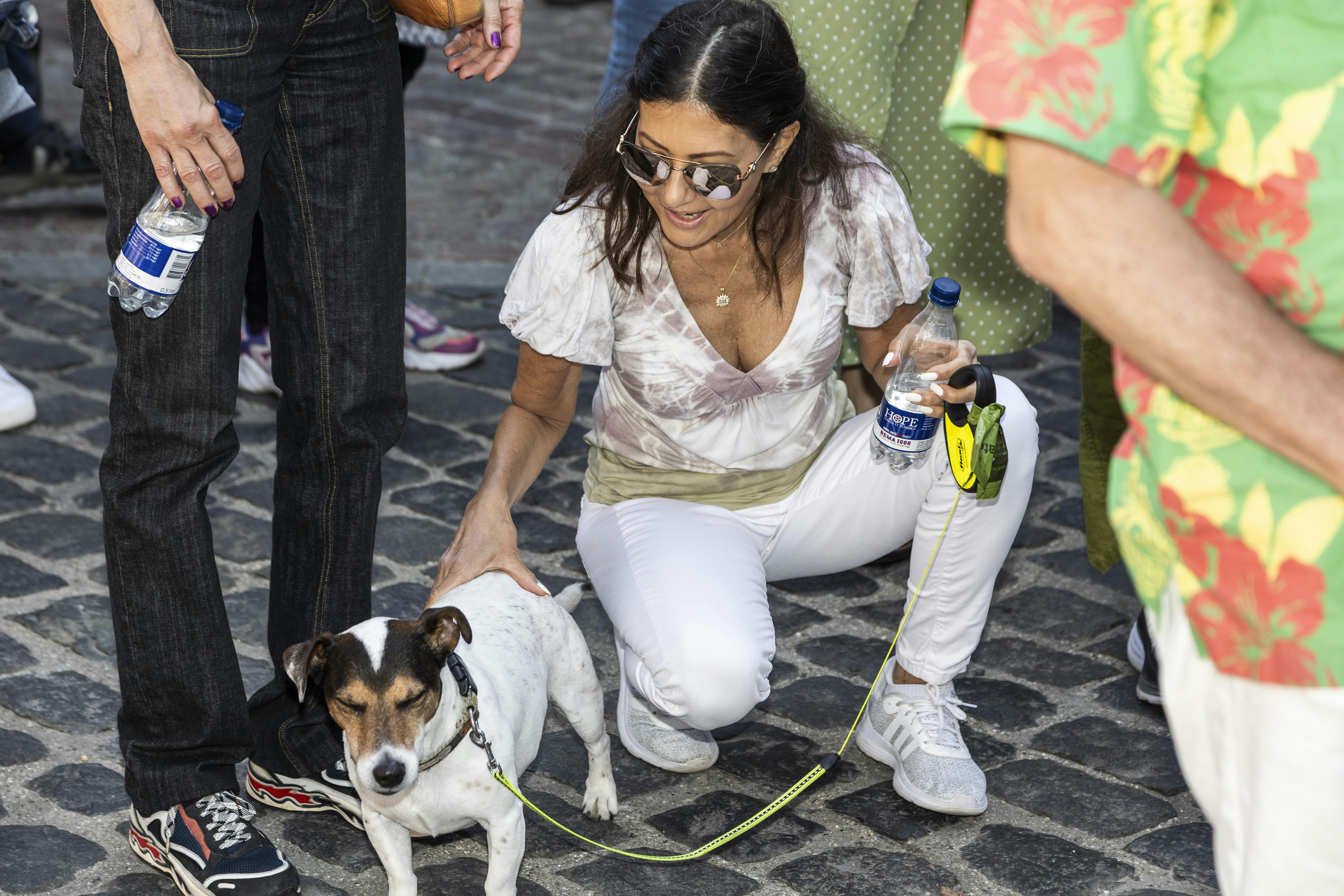 Grevinde Alexandra med familiehunden Bailey ved Parkinson Unity Walk.