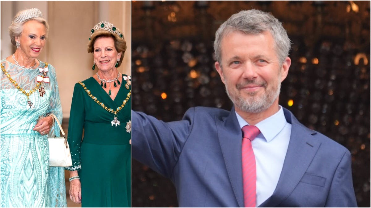 Prinsesse Benedikte og dronning Anne-Marie. Kong Frederik