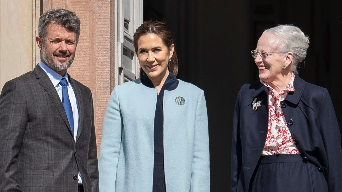 Kong Frederik, dronning Mary og dronning Margrethe