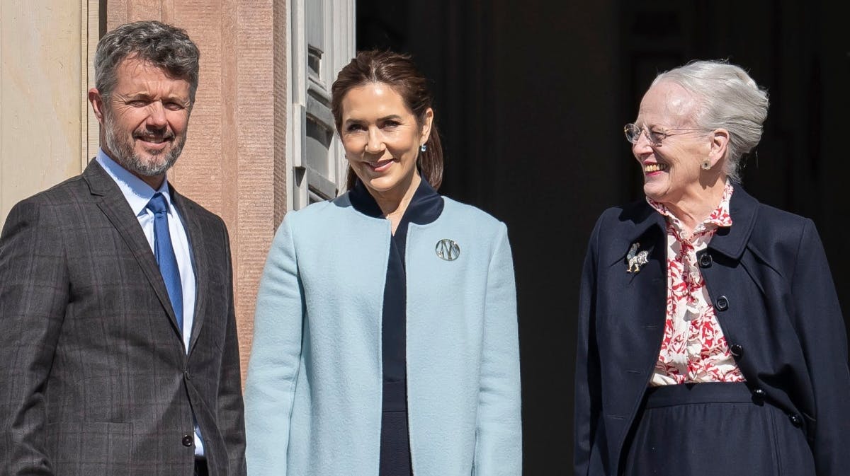 Kong Frederik, dronning Mary og dronning Margrethe
