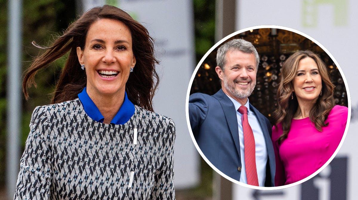 Prinsesse Marie. Indsat foto af kong Frederik og dronning Mary. 