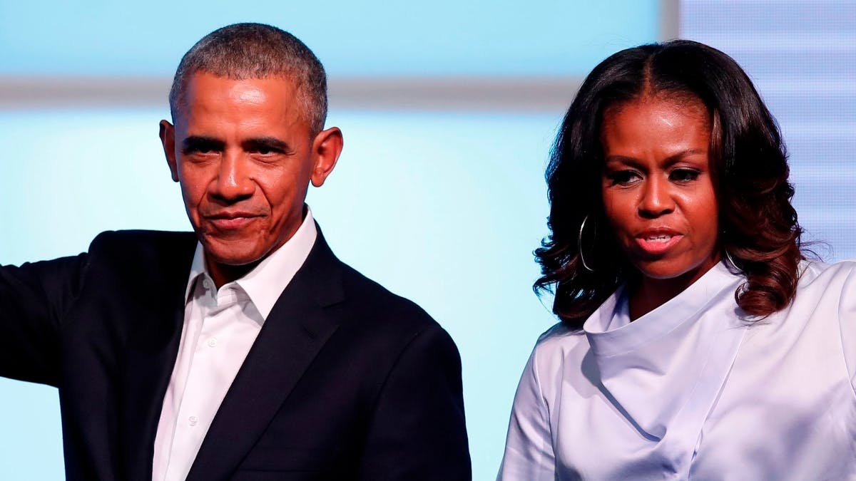 Barack og Michelle Obama.