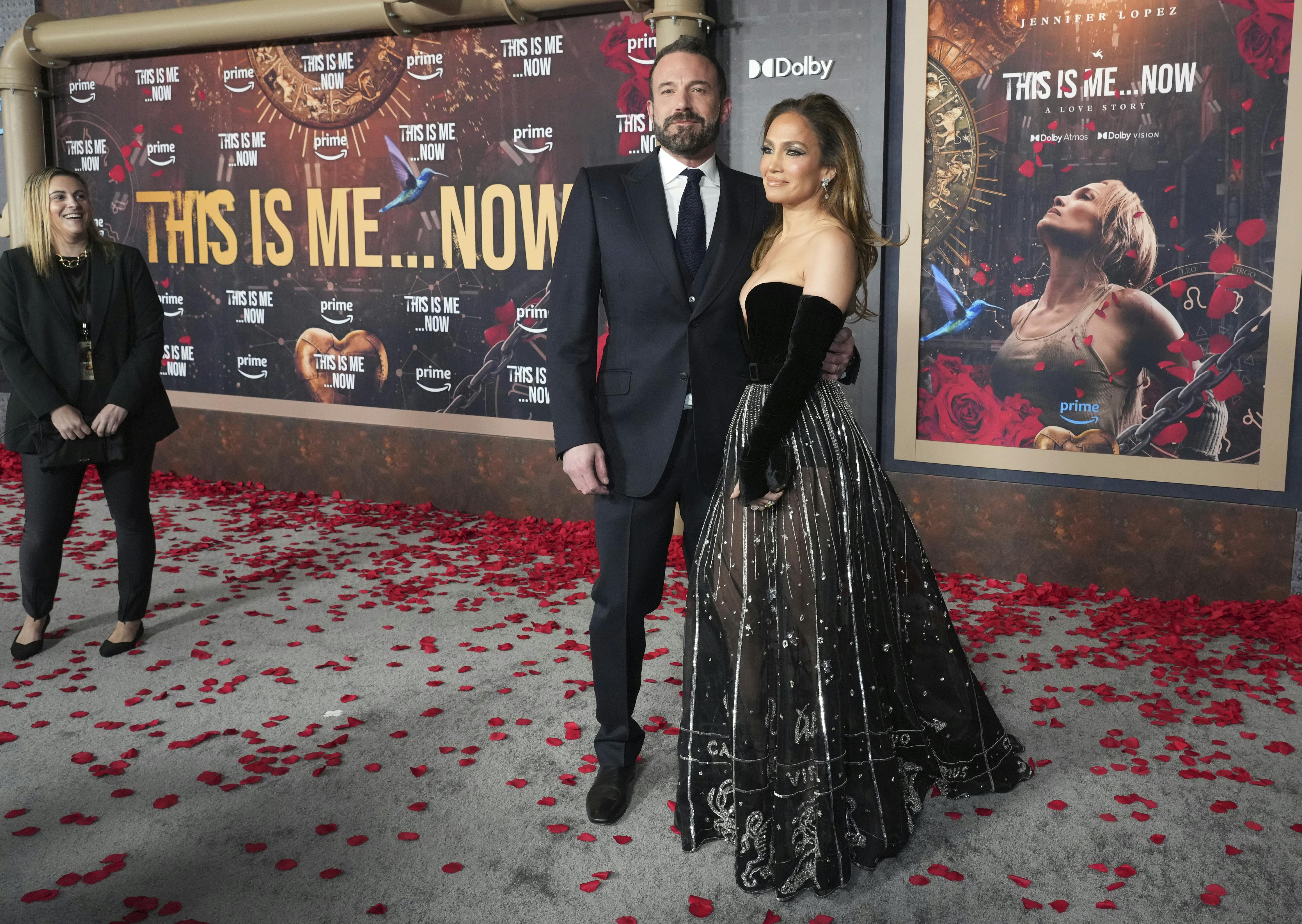 Ben Affleck og Jennifer Lopez til premieren på "This Is Me... Now: A Love Story" i februar.