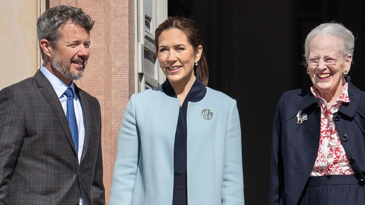 Kong Frederik, dronning Mary og dronning Margrethe