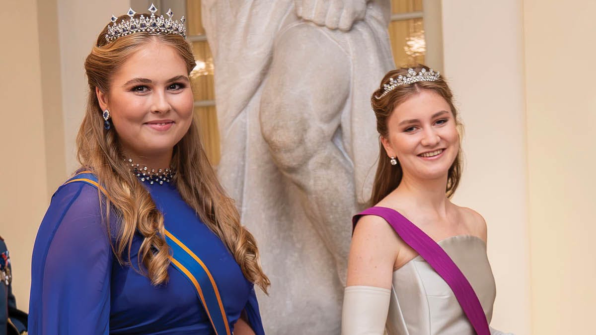 Hollands prinsesse Amalia og Belgiens prinsesse Elisabeth til fejringen af daværende prins Christians 18-års fødselsdag.&nbsp;