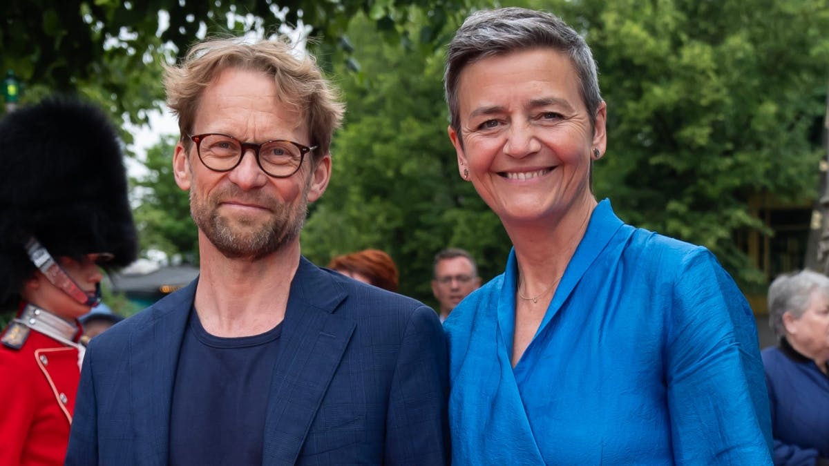 Margrethe Vestager med manden Thomas