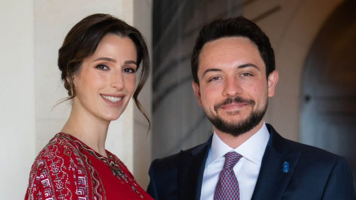 Kronprinsesse Rajwa og kronprins Hussein.