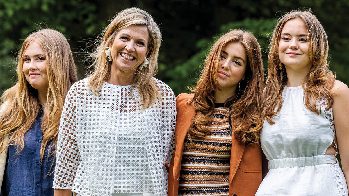 Prinsesse Amalia, dronning Maxima, prinsesse Alexia og prinsesse Ariane i juni 2024.