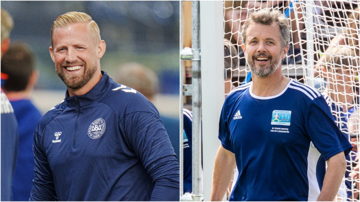 Kasper Schmeichel og kong Frederik