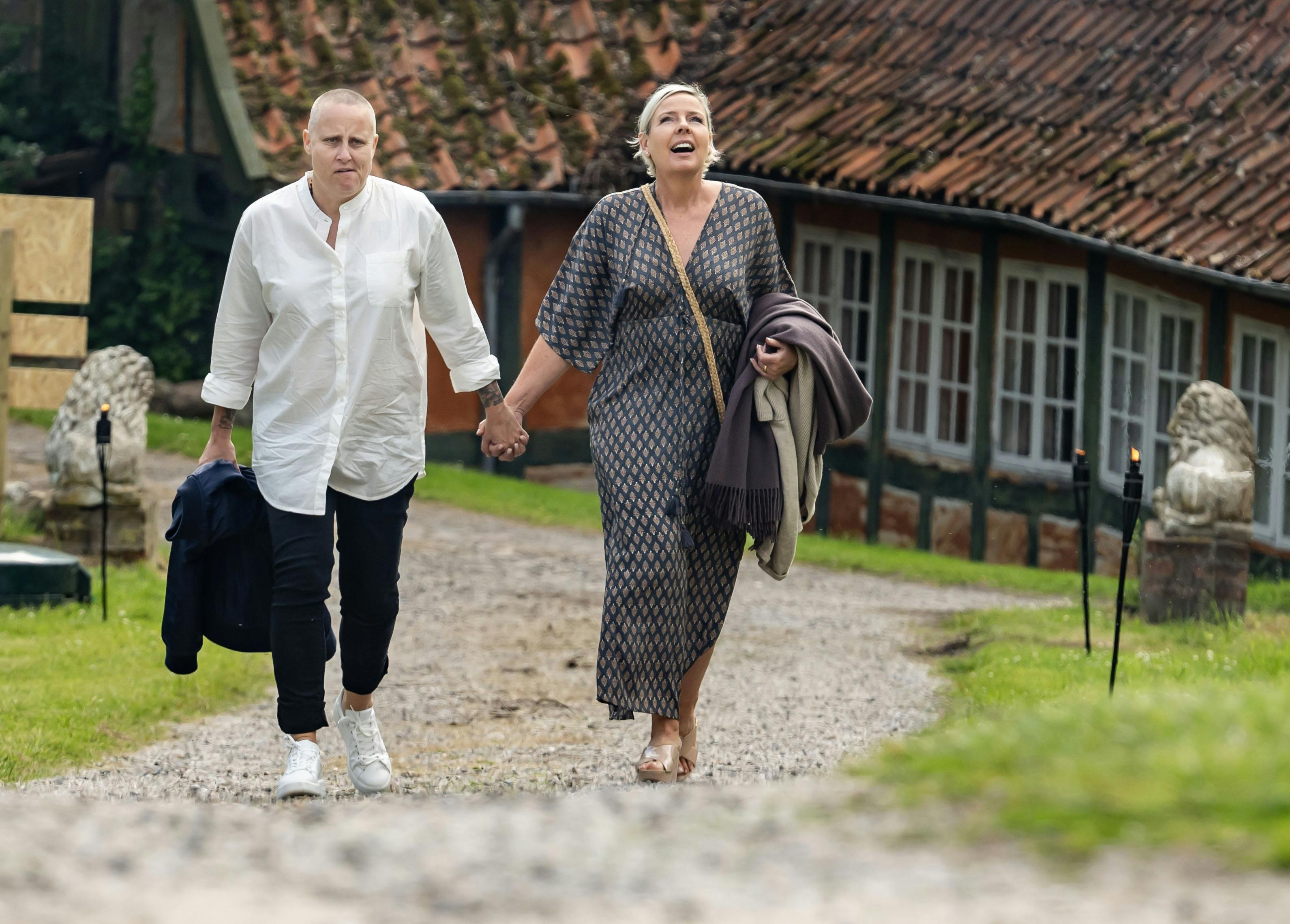 Tina Bilsbo og Marie Kronquist til fest på Harridslevgaard Slot.