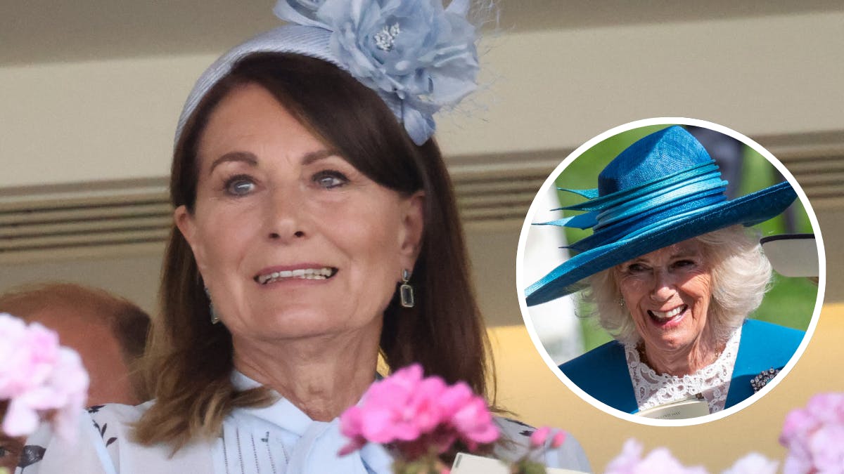 Carole Middleton. Indsat foto af dronning Camilla.&nbsp;