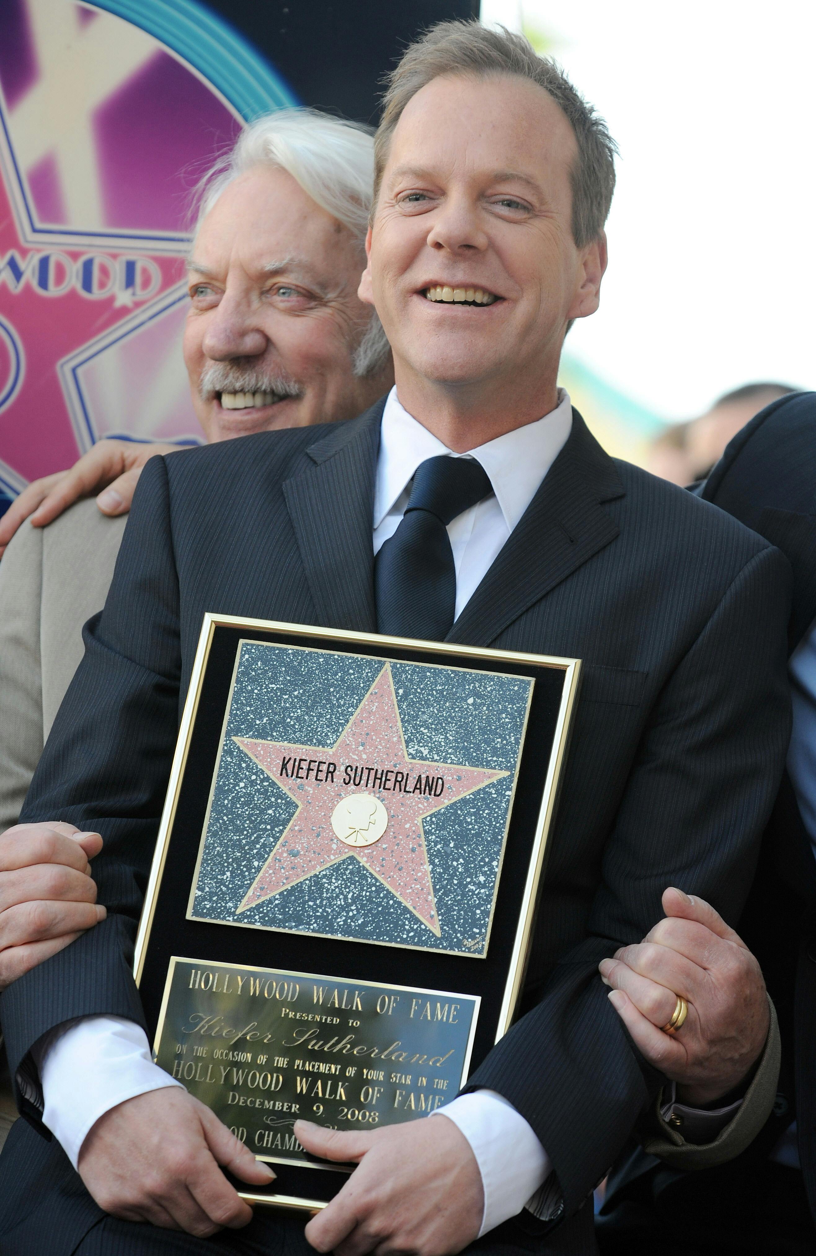 Kiefer Sutherlands far, Donald Sutherland, var stolt, da sønnen fik sin egen stjerne på Hollywood Walk of Fame i 2008. 