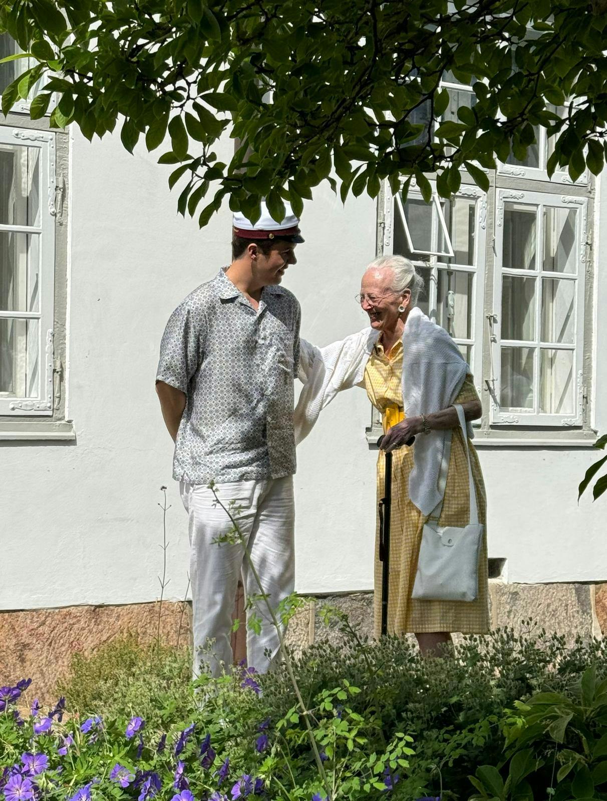 Kronprins Christian og dronning Margrethe.