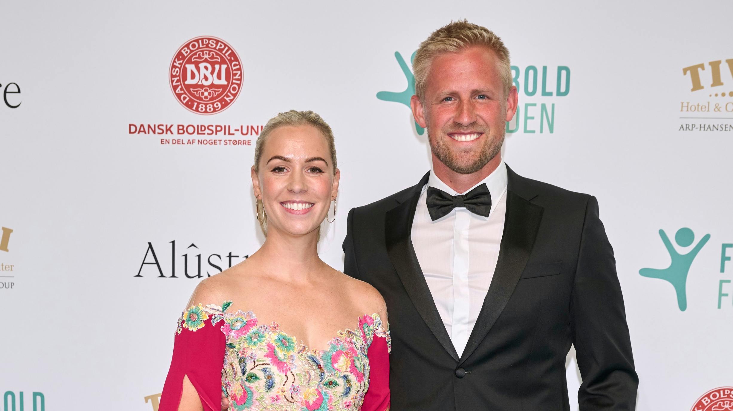 Stine Schmeichel og Kasper Schmeichel.