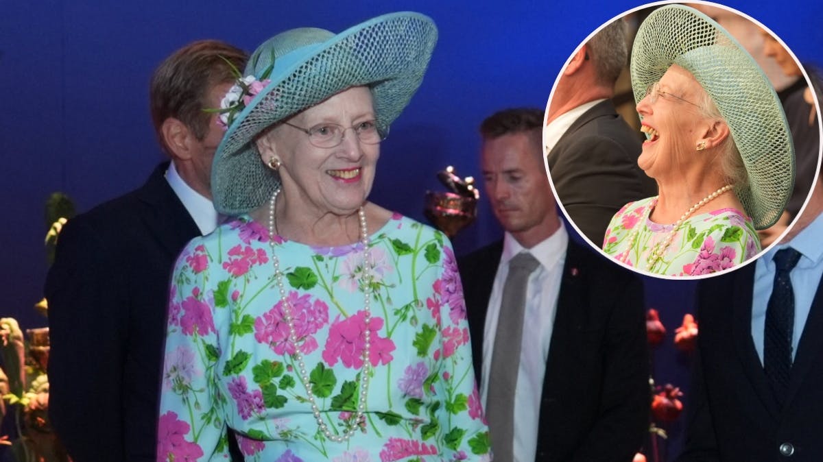 Dronning Margrethe til åbningen af udstillingen "Vølvens Varsel"