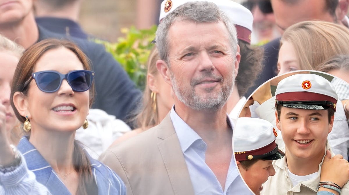 Dronning Mary, kong Frederik og kronprins Christian