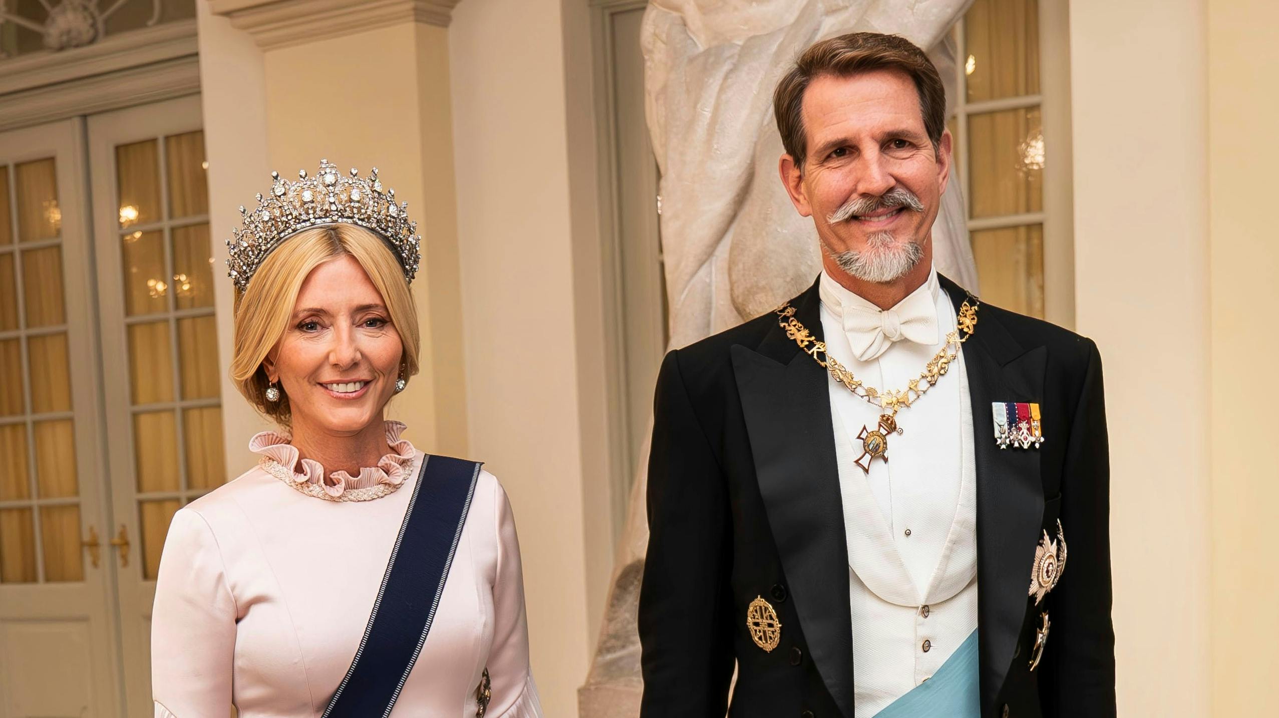 Kronprinsesse Marie-Chantal og kronprins Pavlos.