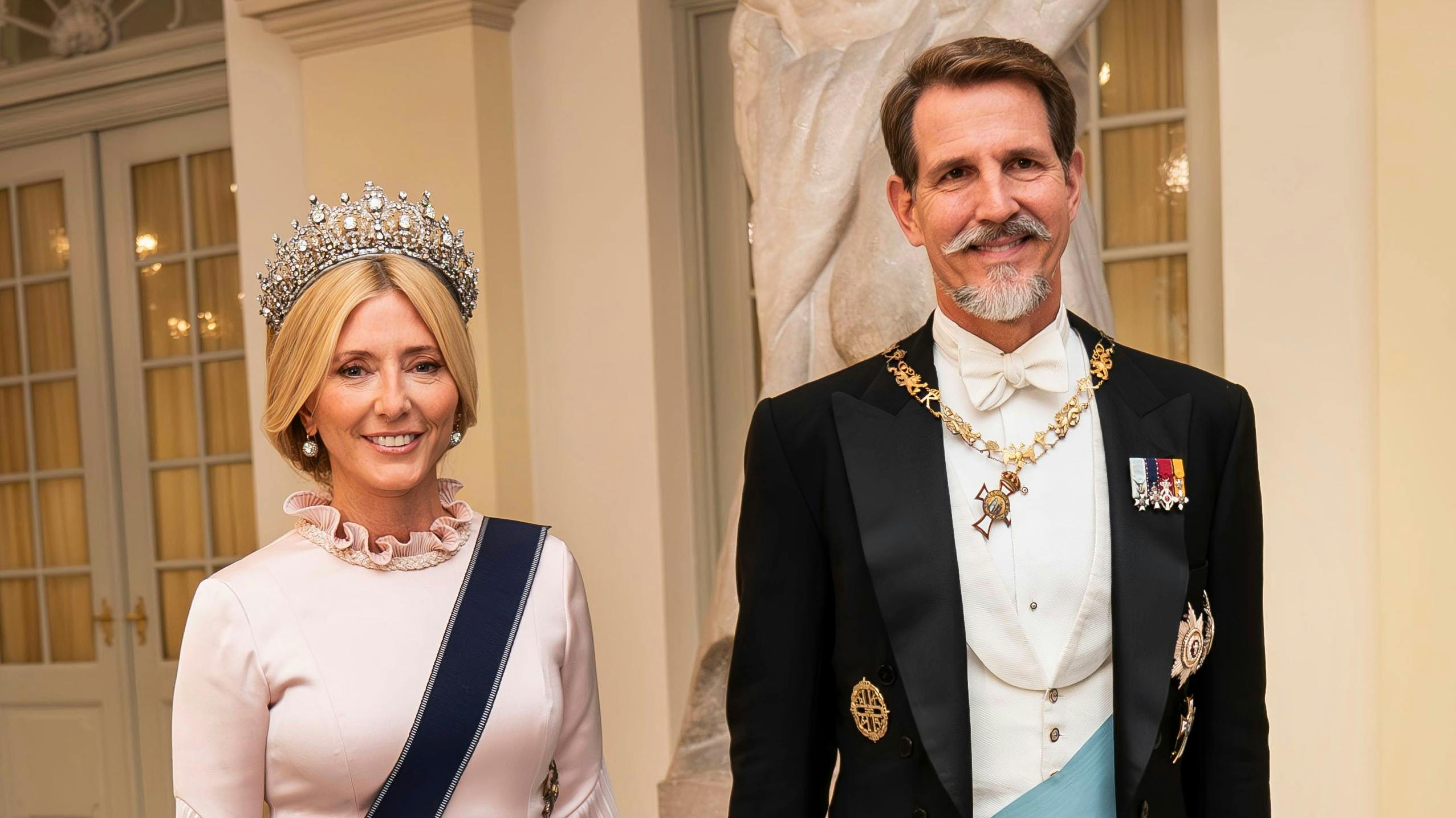 Kronprinsesse Marie-Chantal og kronprins Pavlos.