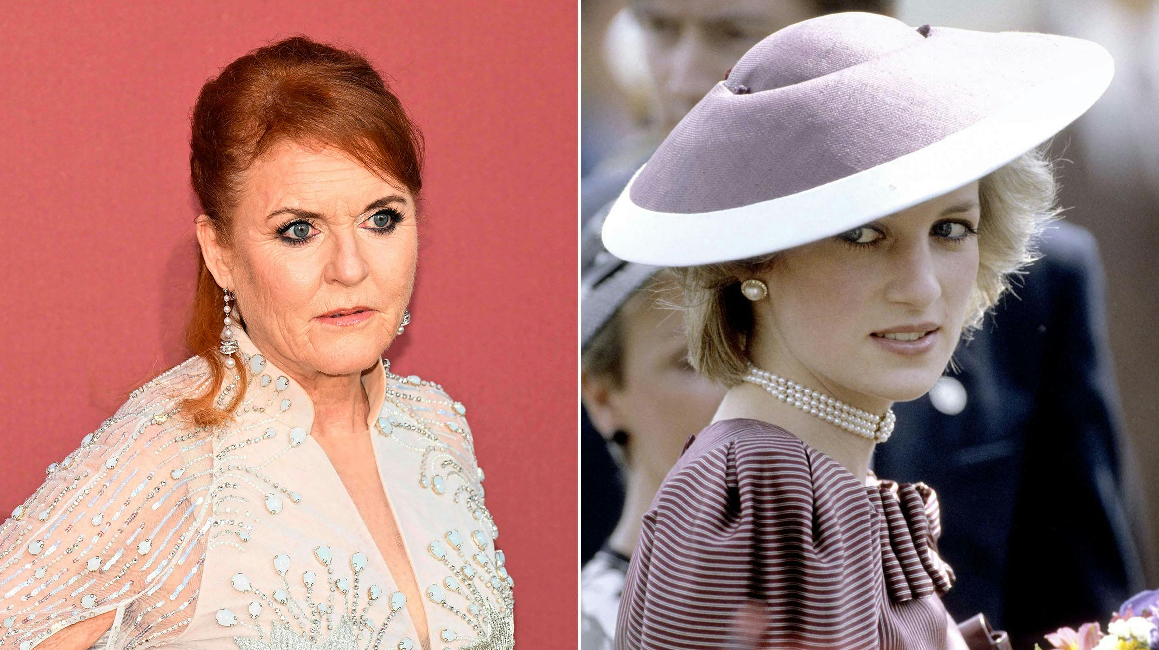 Hertuginde Sarah Ferguson og prinsesse Diana. 