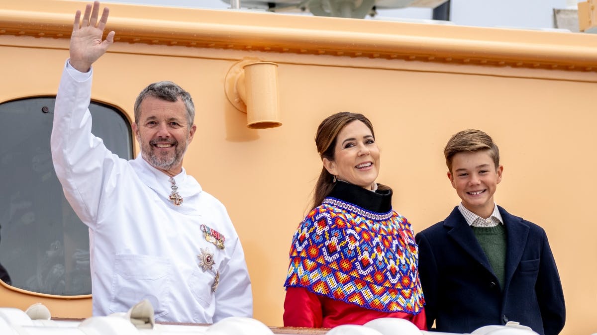 Kong Frederik, dronning Mary og prins Vincent