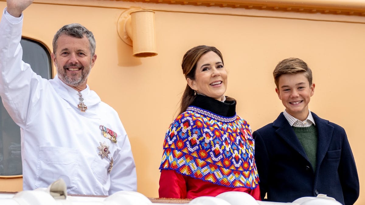 Kong Frederik, dronning Mary og prins Vincent