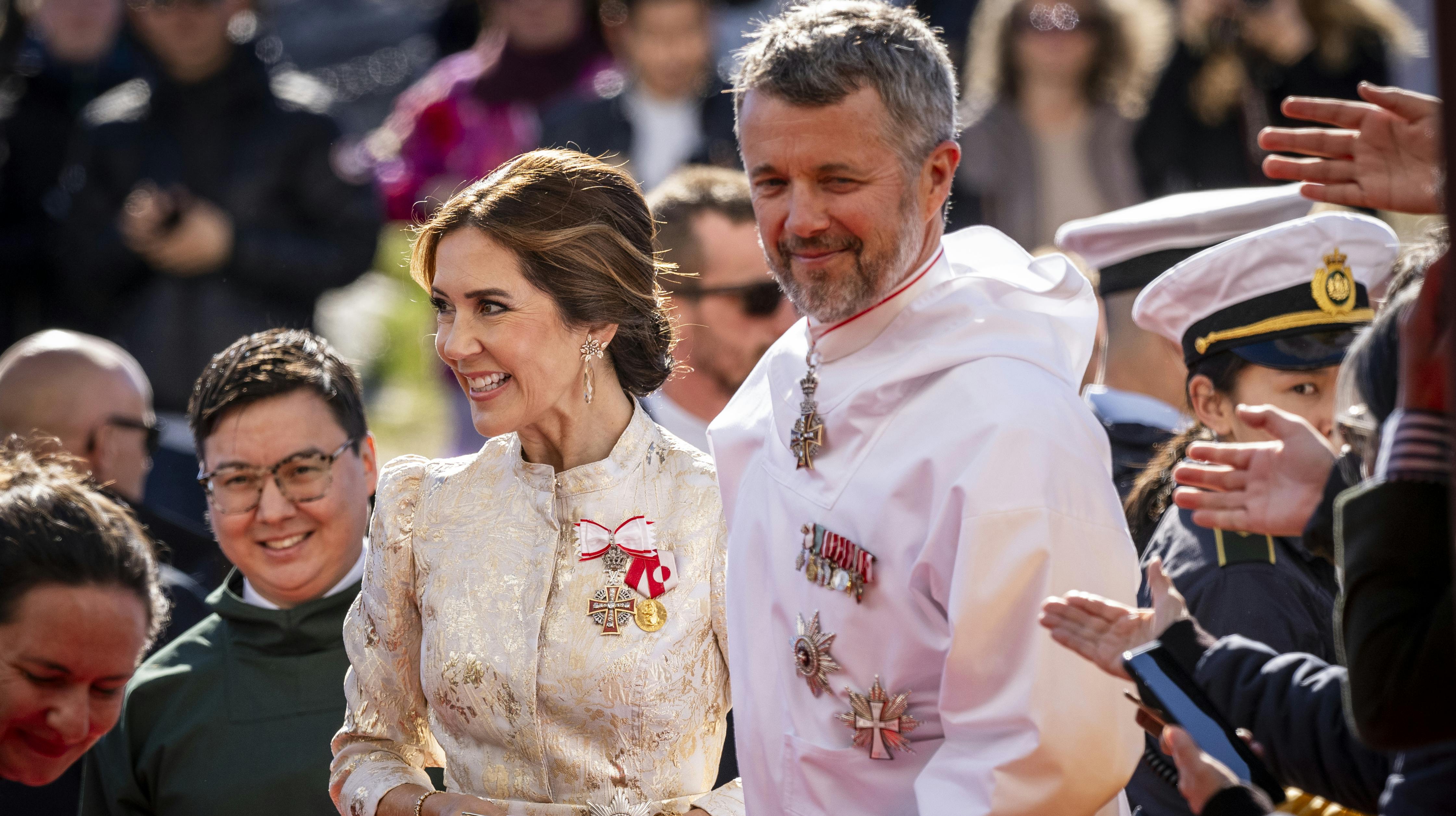 Dronning Mary og kong Frederik.