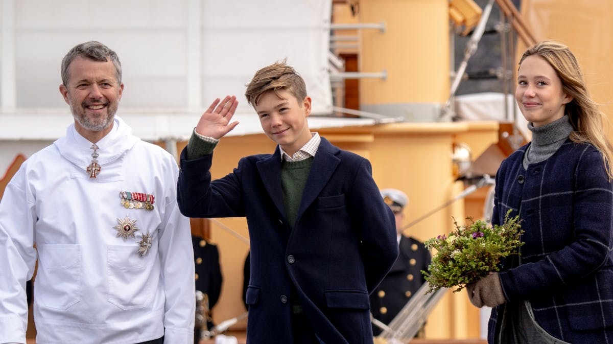 Kong Frederik, prins Vincent Minik og prinsesse Josephine Ivalo