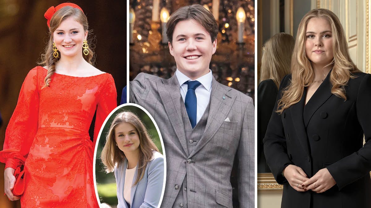 Kronprinsesse Elisabeth, prinsesse Leonor, kronprins Christian og prinsesse Catharina-Amalia.