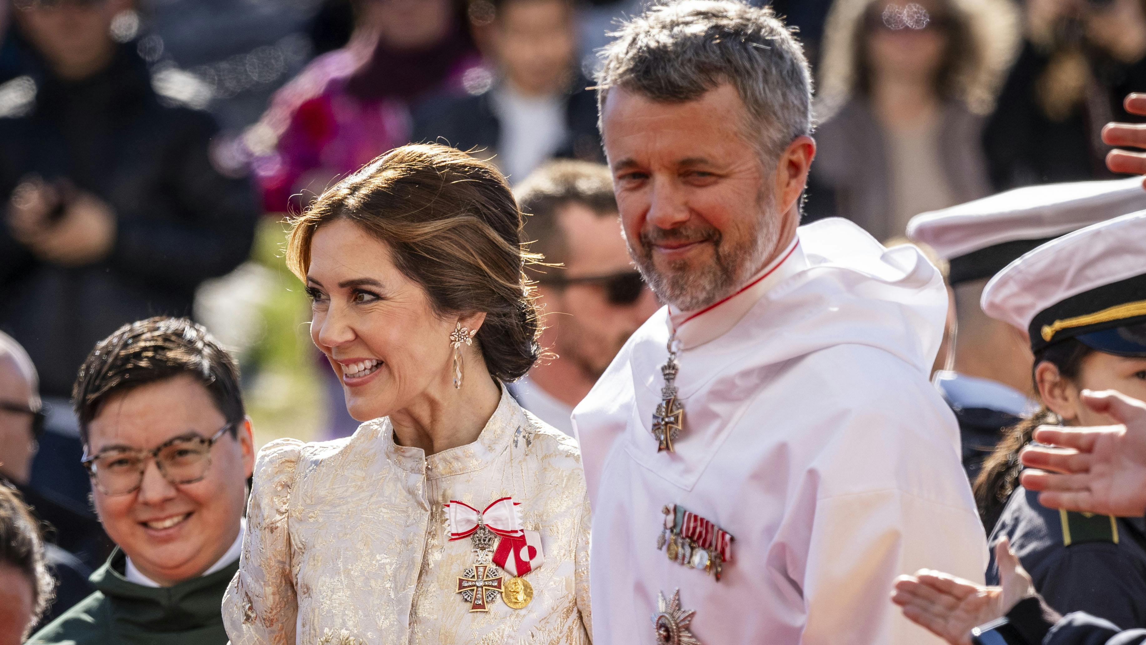 Dronning Mary og kong Frederik.