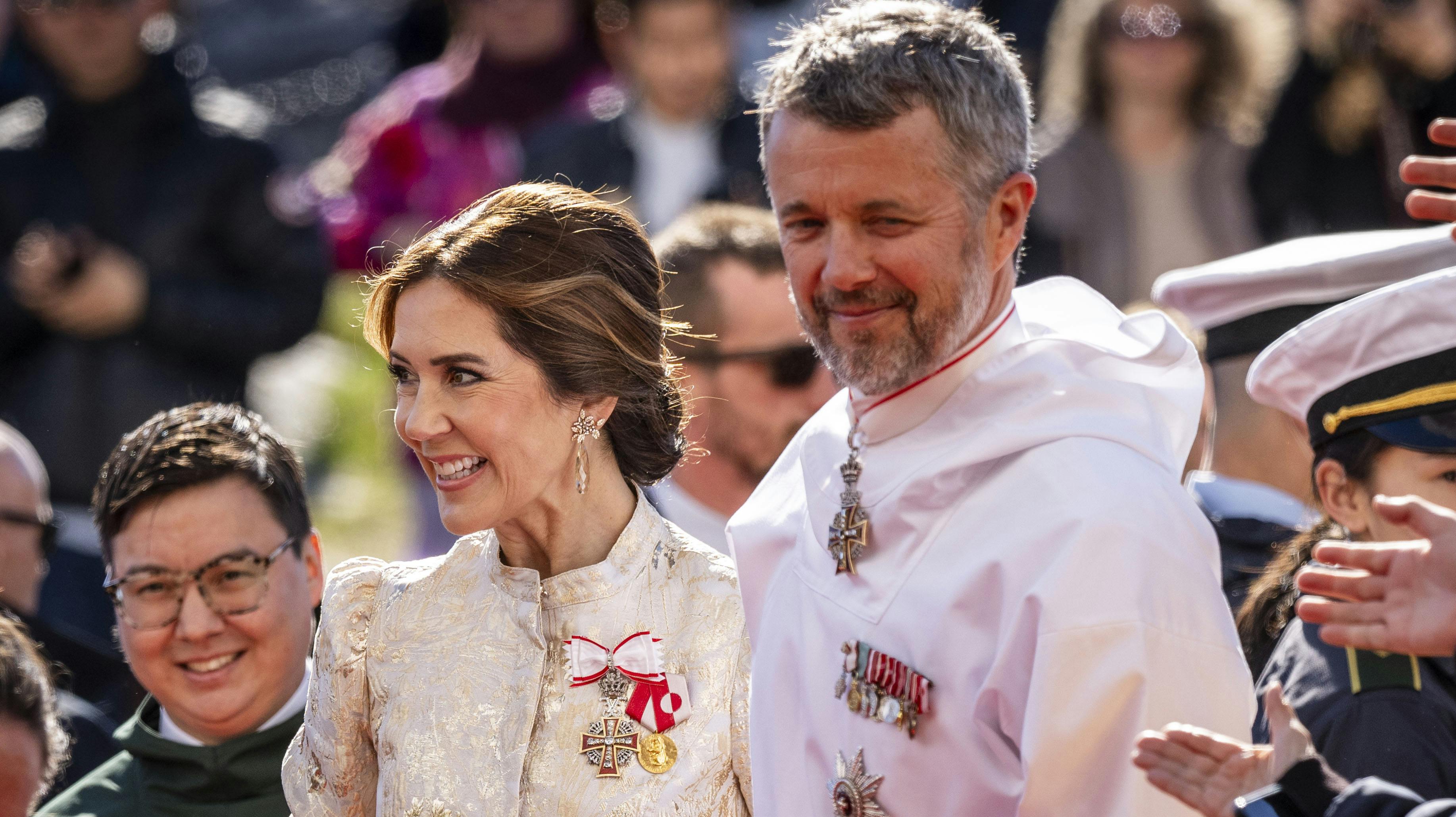 Dronning Mary og kong Frederik.