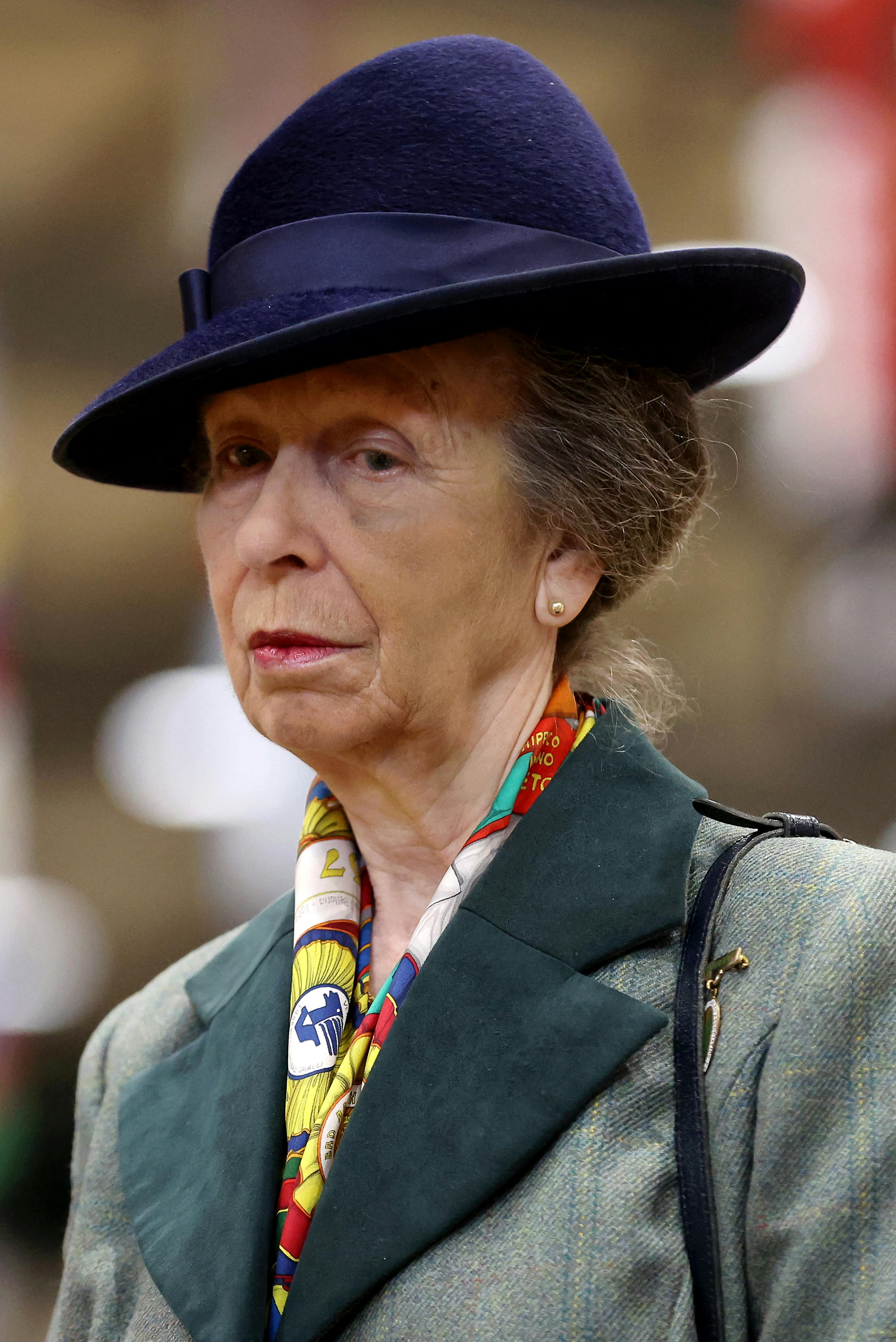 Britain's Princess Anne, Princess Royal visits the Riding for the Disabled Association (RDA) National Championships at Hartpury University and Hartpury College, in Gloucester, Britain, July 12, 2024. Cameron Smith/Pool via REUTERS