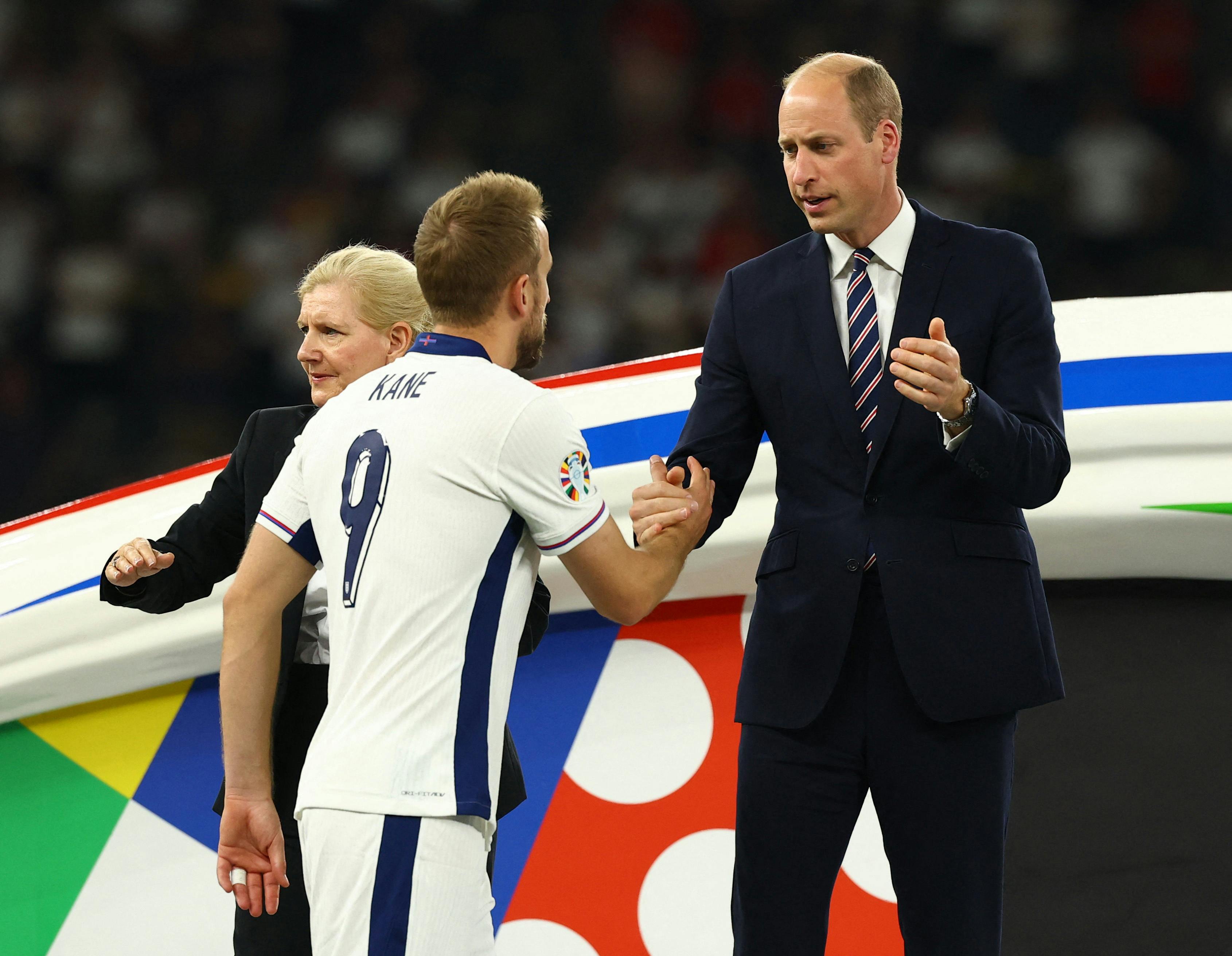 Prins William og Harry Kane.