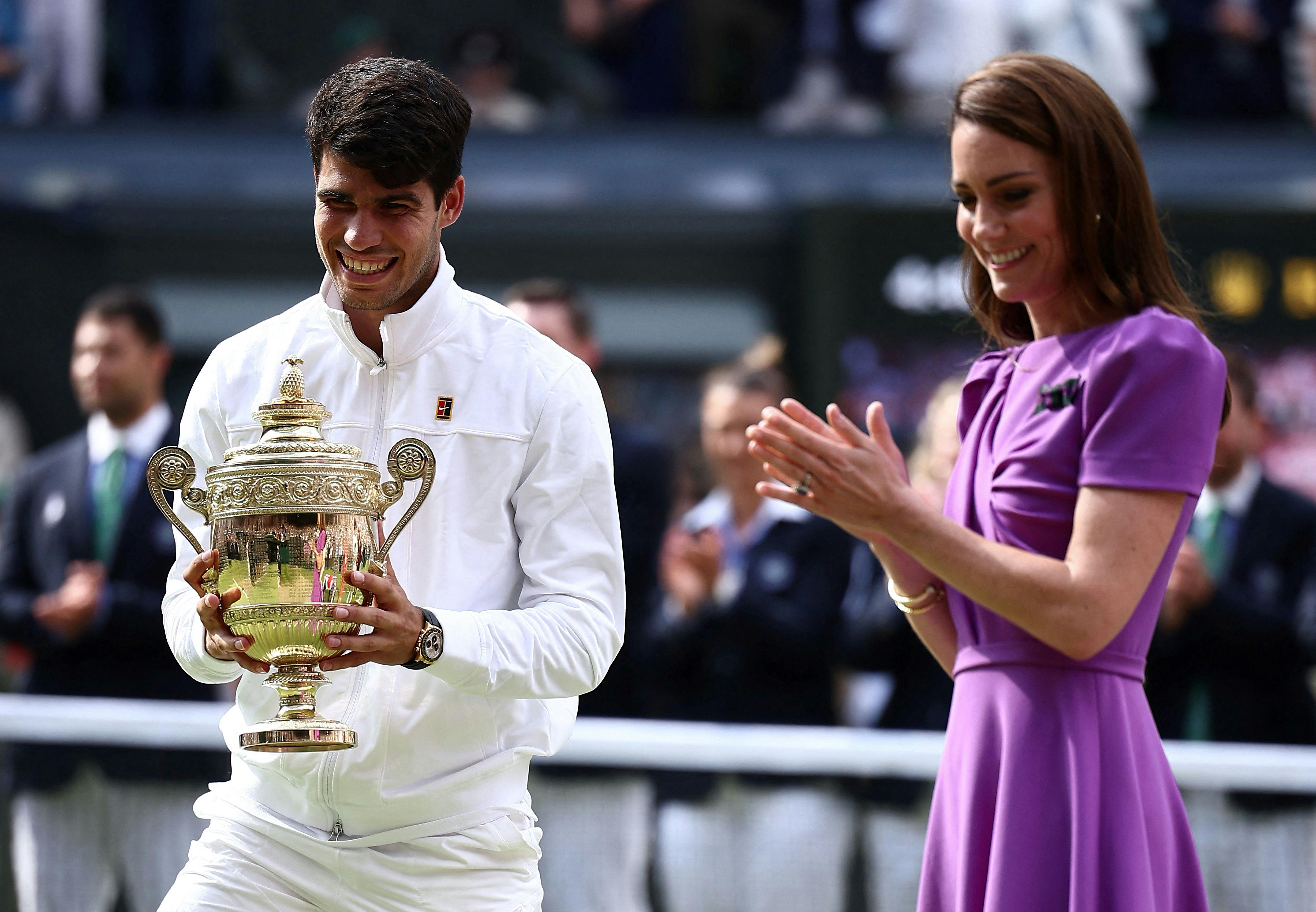 Carlos Alcaraz og prinsesse Catherine.