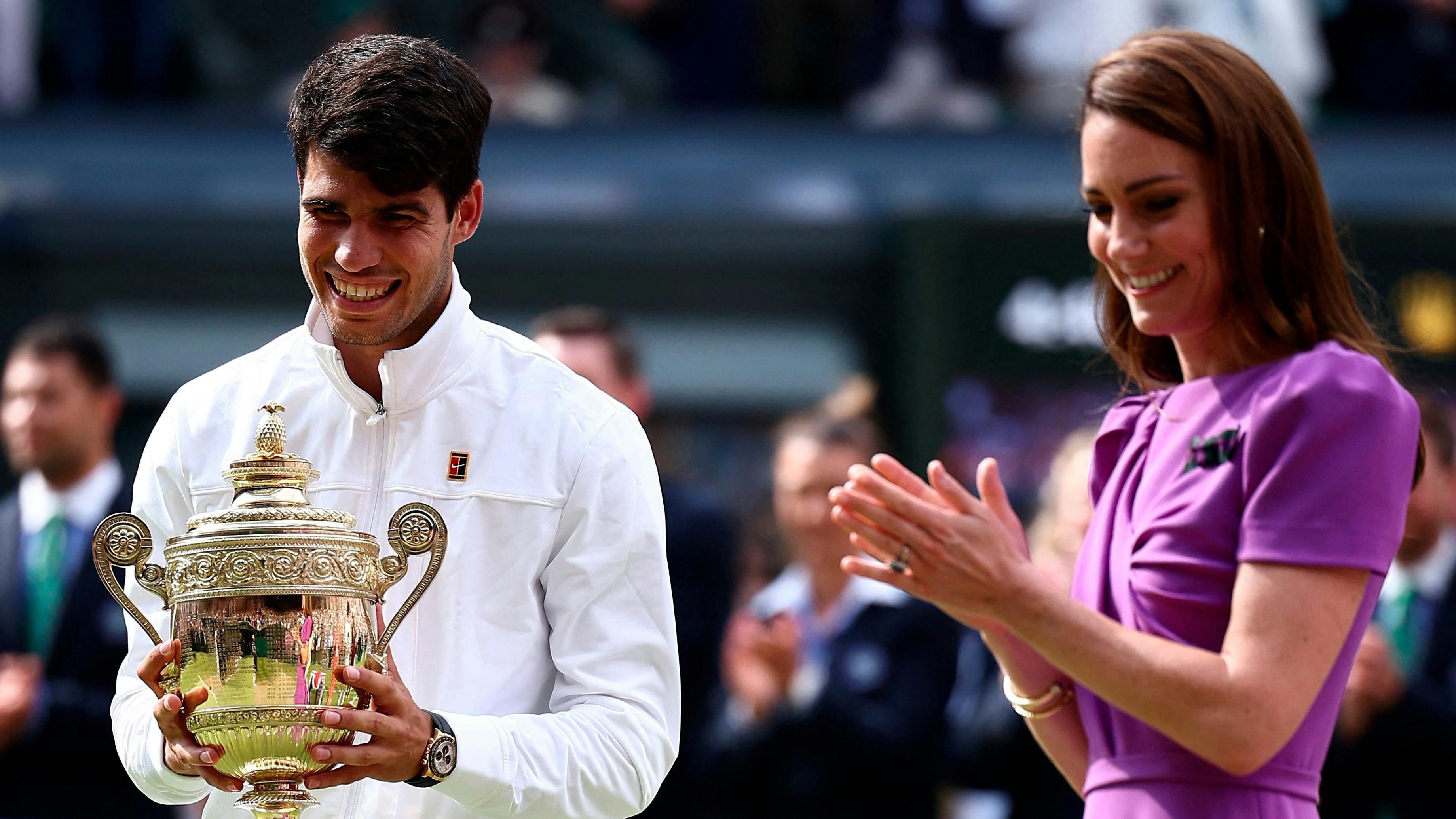 Carlos Alcaraz og prinsesse Catherine.