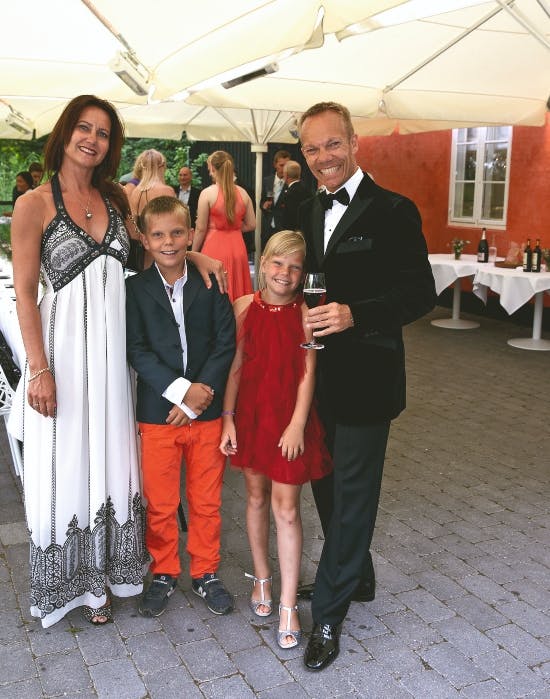 Anette Werner, børnene Nikolai og Isabella, samt Jens Werner. 