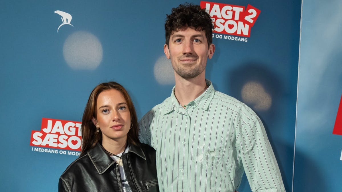 Jonas Dahl Grue med kæresten Victoria Lundager.