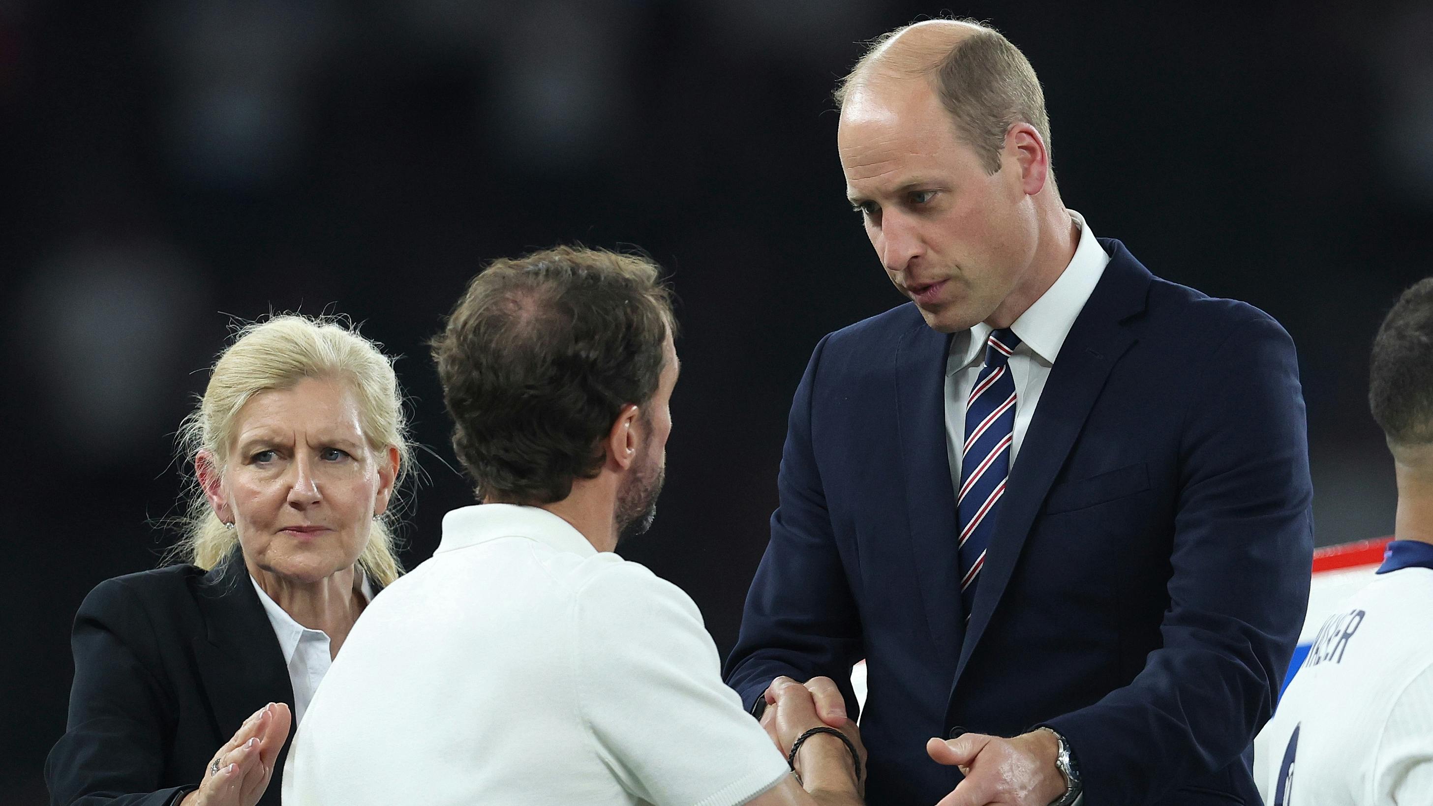 Prins William og Gareth Southgate.