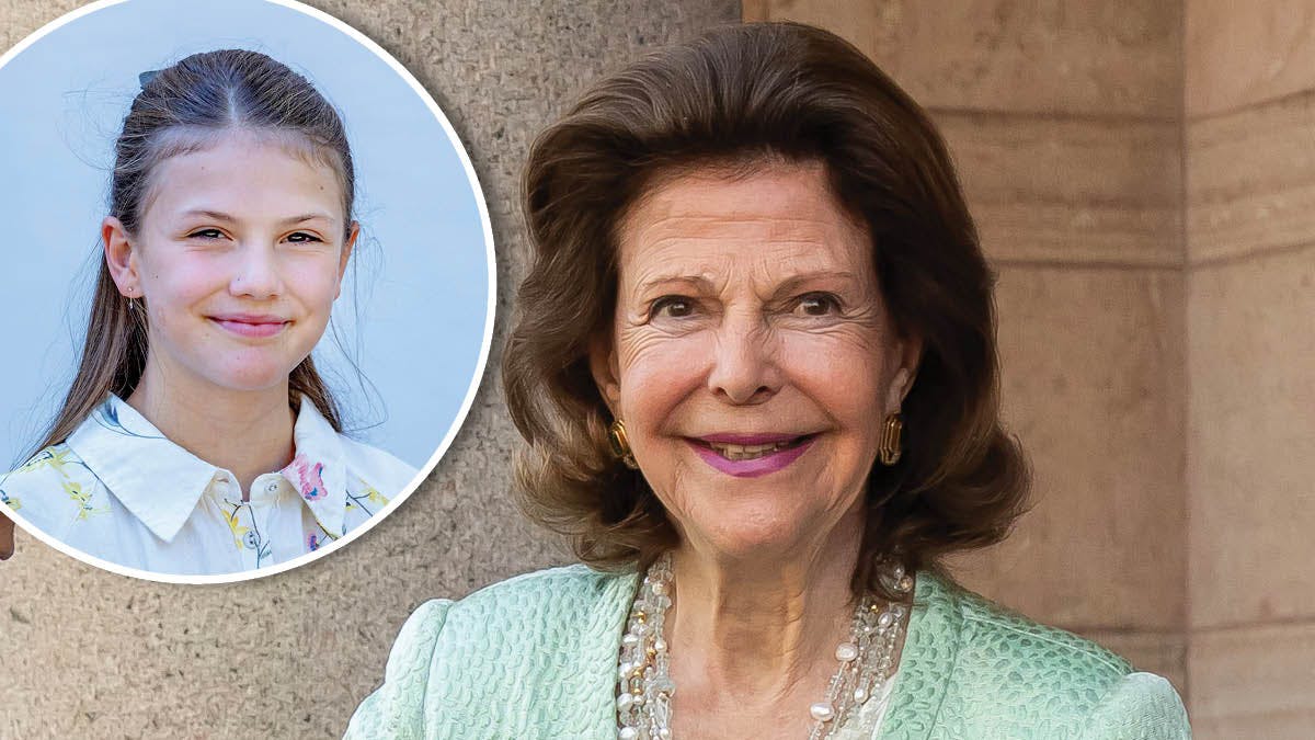 Dronning Silvia og prinsesse Estelle. 