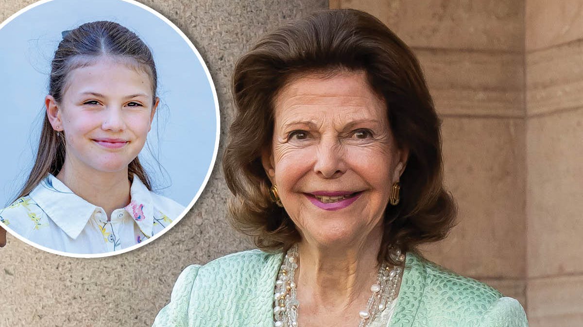Dronning Silvia og prinsesse Estelle.