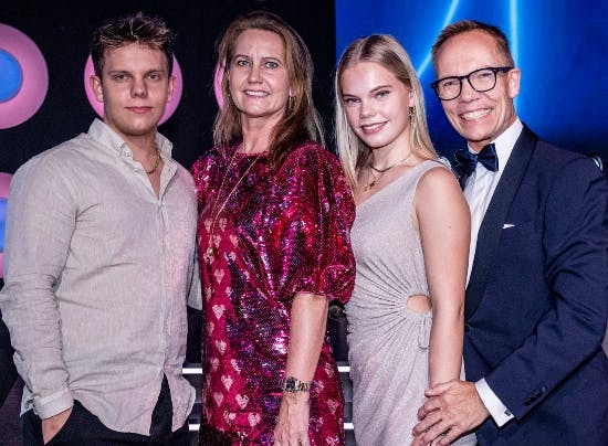 Jens Werner med sin familie.