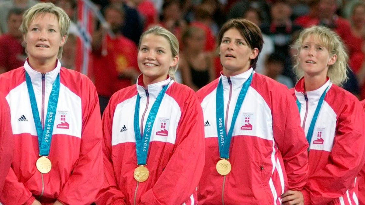 Anette Hoffmann, Christina Roslyng, Tina Bøttzau og Janne Kolling til OL i 2000