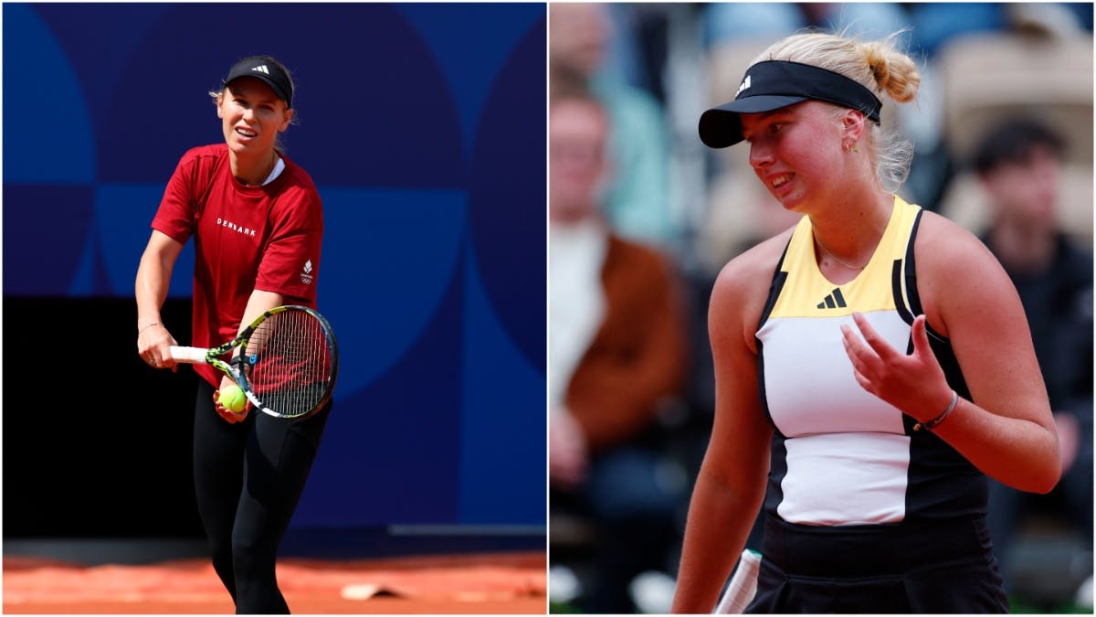 Caroline Wozniacki og Clara Tauson.