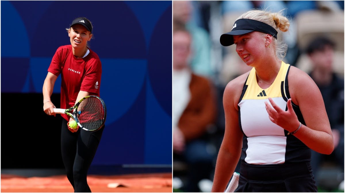 Caroline Wozniacki og Clara Tauson.