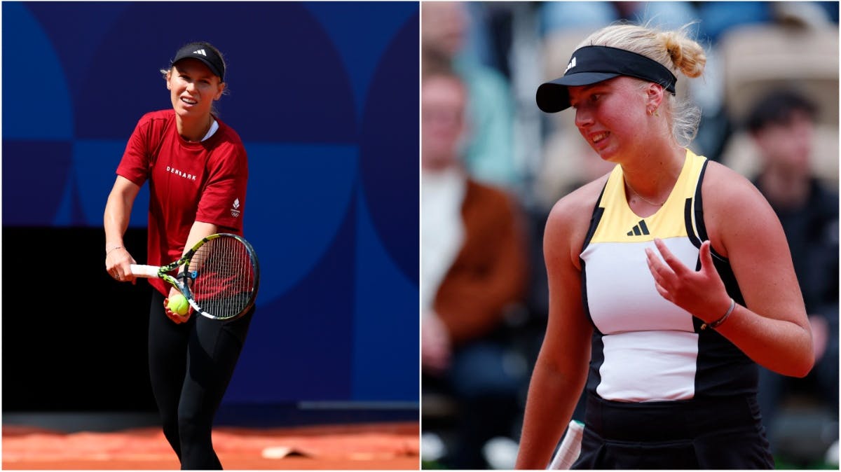 Caroline Wozniacki og Clara Tauson.