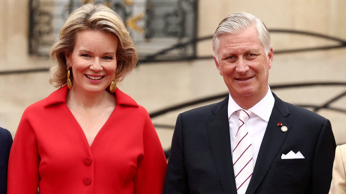 Dronning Mathilde og kong Philippe. 