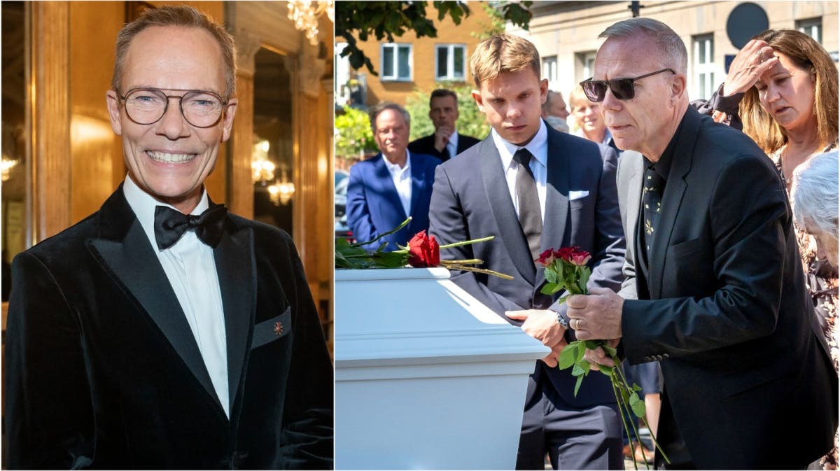 Jens Werner samt Lars Werner til sin brors bisættelse 