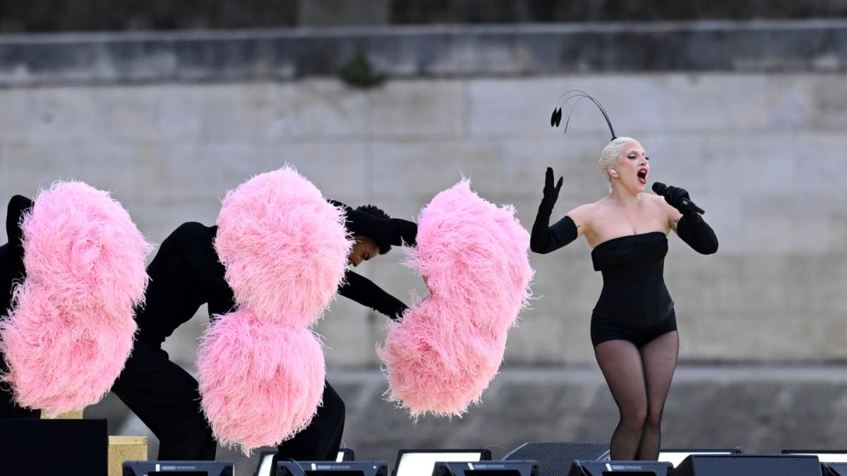 Lady Gaga optrådte til åbningsceremonien ved OL i Paris.