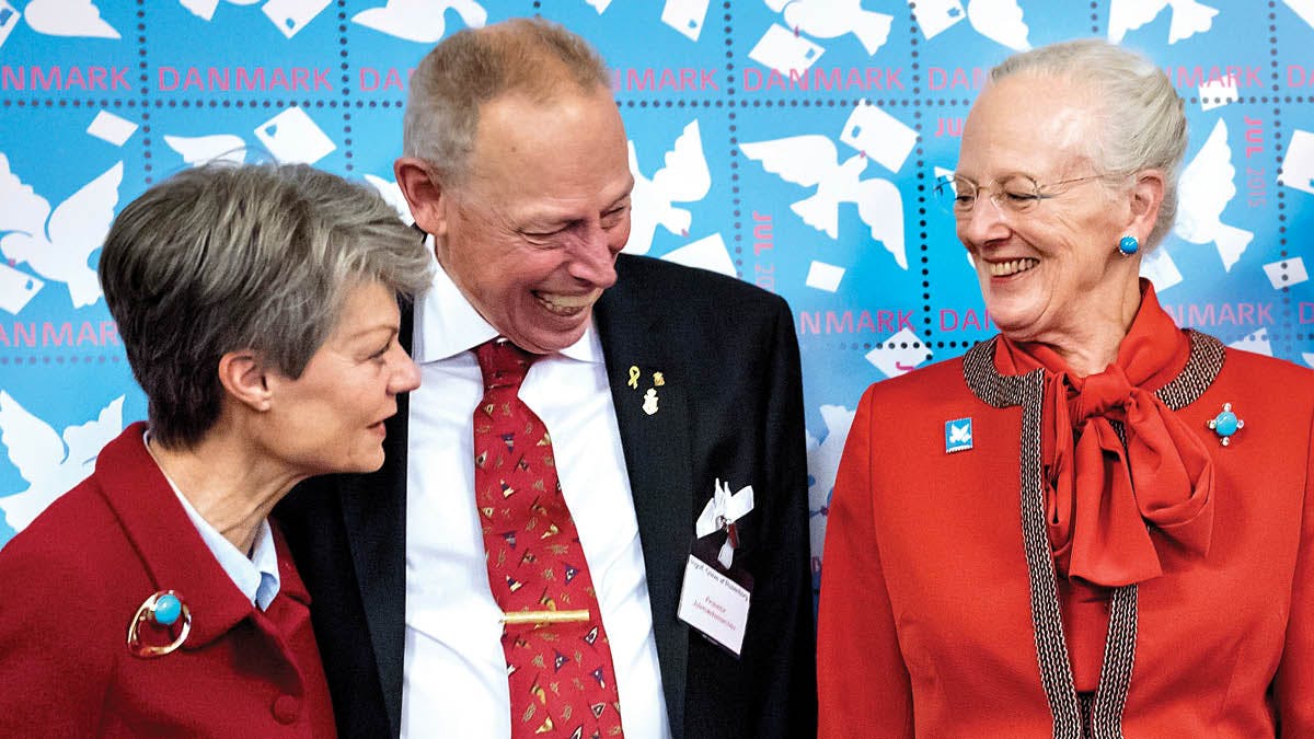 Grevinde Sussie, grev Ingolf og dronning Margrethe.