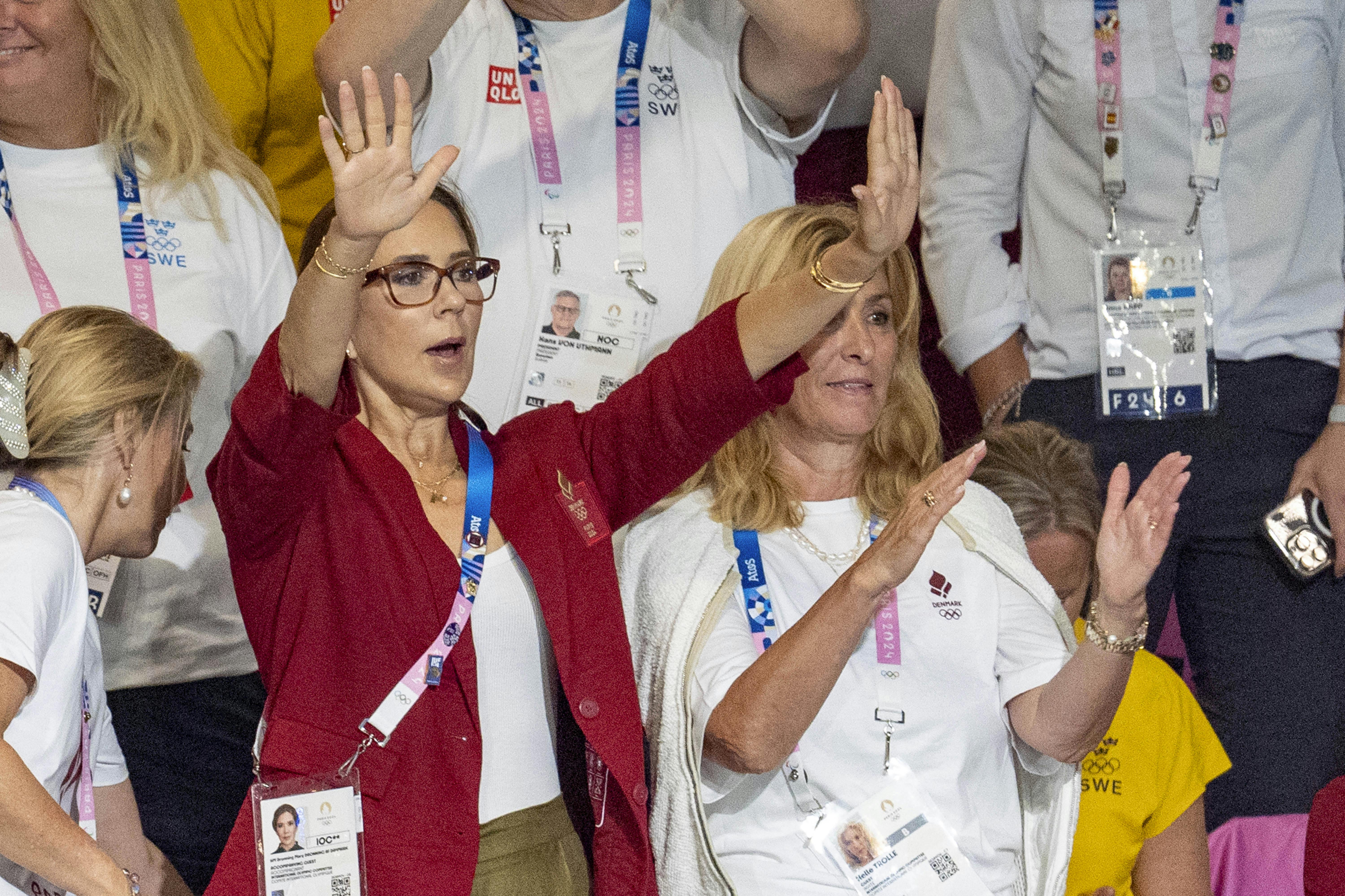 OL Paris 2024 Ol dame håndbold. Dronning Mary så kampen mellem Danmark og Sverige